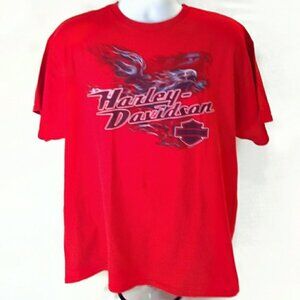 Harley Davidson VTG Men's Red T-shirt Short Sleeve Size X-Large